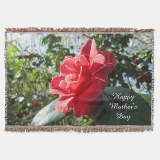 Radiant Red Camellia - Personlig Mors dag Filt