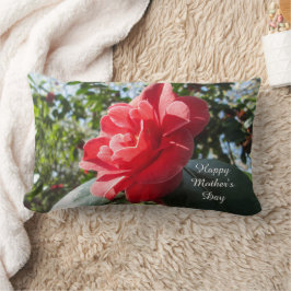 Radiant Red Camellia - Personlig Mors dag Lumbarkudde
