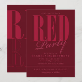 Radiant Red Party-inbjudningar Inbjudningar