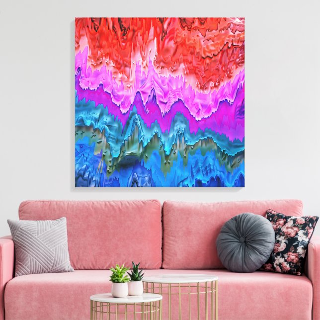 "Radiant reflektion" Färggrafik av Abstrakt Canvastryck (Insitu (Vardagsrum))