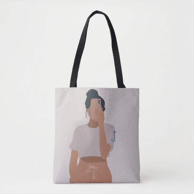 "Radiant Reverie: bag Adoring with Stunning Print" Tygkasse (Framsida)