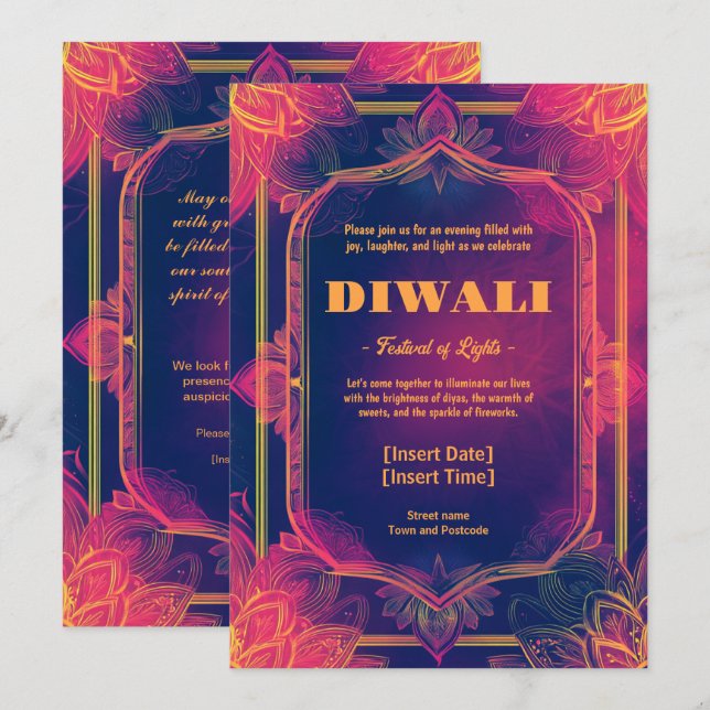 Radiant Reverie-inbjudan Inbjudningar (Fram/baksida)