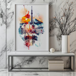 Radiant Rhapsody: Tokyo Torn och Mont Fuji Poster