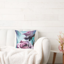 Radiant Ro: Exakt Rosa och Lila Petals Kudde