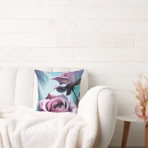 Radiant Ro: Exakt Rosa och Lila Petals Kudde