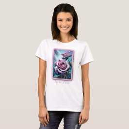 Radiant Ro: Exakt Rosa och Lila Petals T Shirt