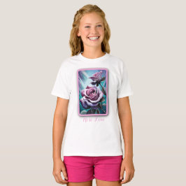Radiant Ro: Exakt Rosa och Lila Petals T Shirt