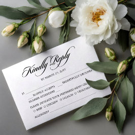 Radiant Romantik Bröllop OSA-kort Inbjudningar