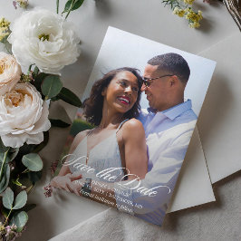 Radiant Romantik Photo Bröllop spara datum Inbjudningar