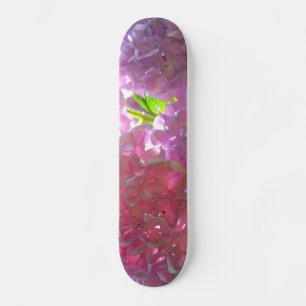 Radiant Rosa Hydrangeas, rosa blommor rosa blommor Skateboard Bräda 20 Cm