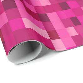 Radiant Rosa Mosaic Valentine's Gift Wrap Presentpapper