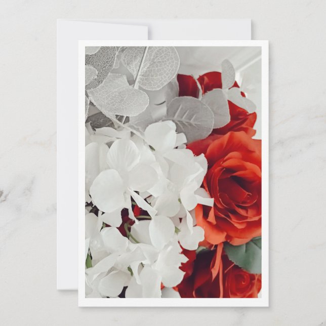 Radiant Rose Wedding Invitation Inbjudningar (Framsida)