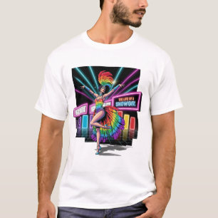 Radiant showgirl firar livet i strålkastarljuset t shirt
