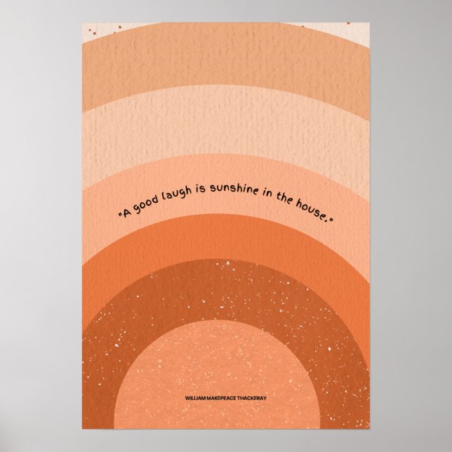 Radiant skratt: Slänger solskenshingshem Poster (Framsidan)