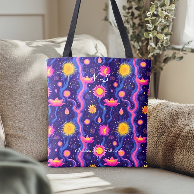 Radiant Sol och Lotus Hälsa Tote Bag Tygkasse (Skapare uppladdad)