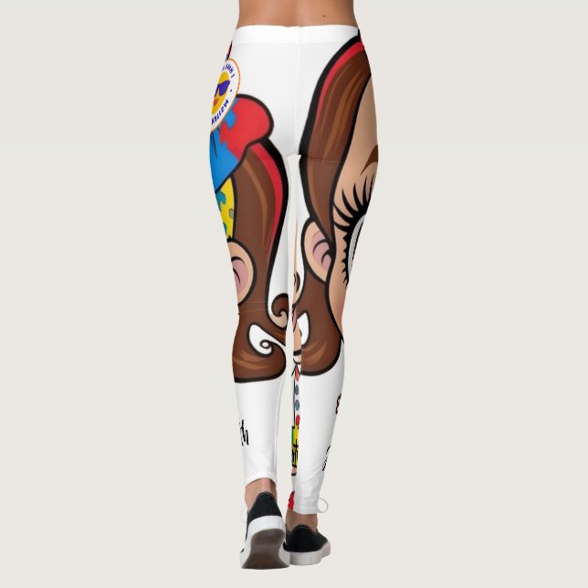 "Radiant Spirit: En liten flicka som firar autism Leggings (Baksida)