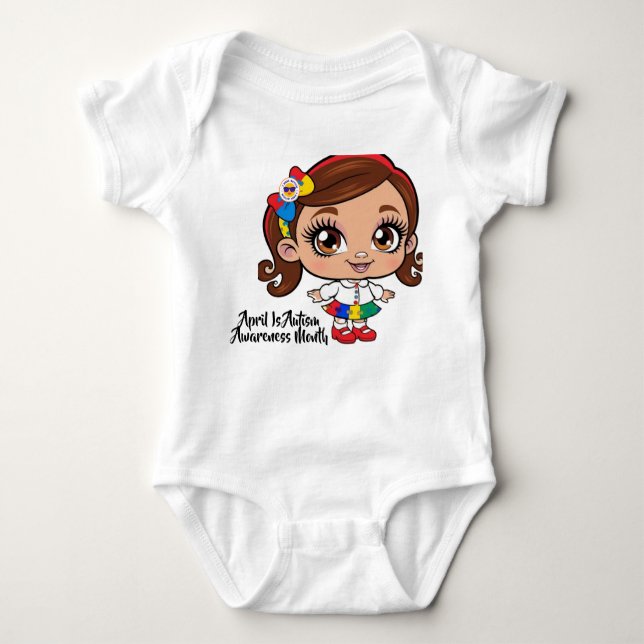 "Radiant Spirit: En liten flicka som firar autism T Shirt (Framsida)