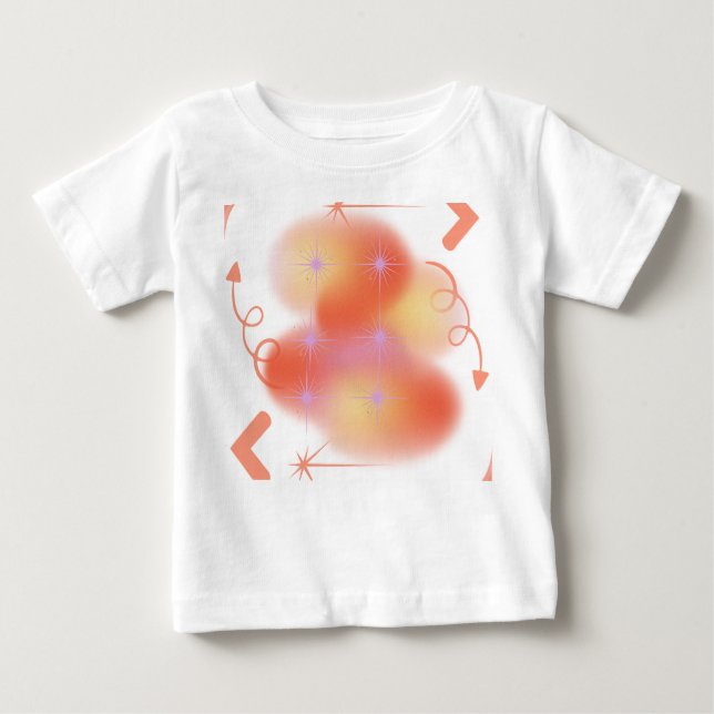 Radiant Starburst Abstract Design T Shirt (Framsida)