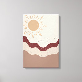 Radiant Sun Boho Art – Abstract Earth Print Canvastryck