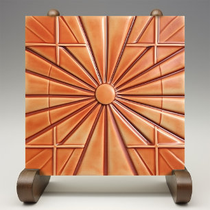 Radiant Sunburst Warm Terracotta Kakelplatta