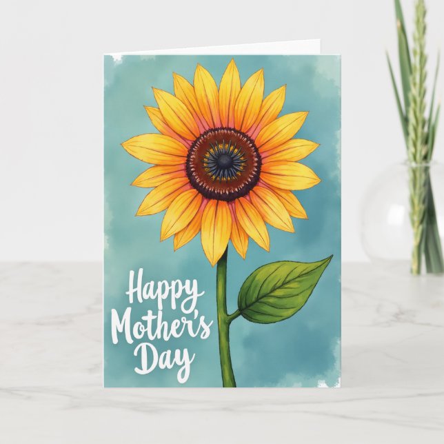 Radiant Sunflower Day Card Kort (Framsida)