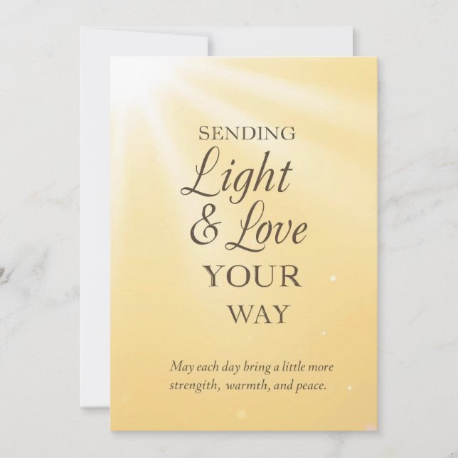 Radiant Sunshine Blessings – Sending Light & Love  Inbjudningar (Framsida)