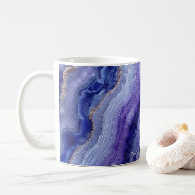 Radiant Tanzanite Facetécrystal Mugg (Med munk)