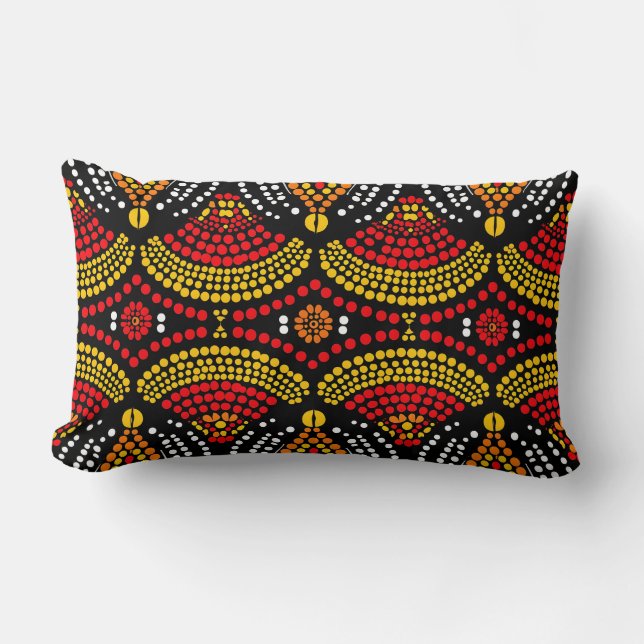 Radiant Tribal Mandala Lumbarkudde (Framsida)