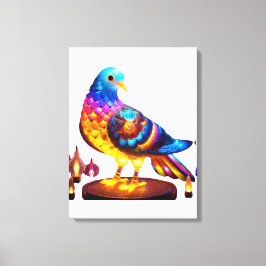 Radiant Urban Pigeon Canvastryck