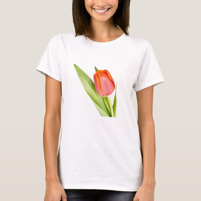 Radiant Vår Tulip Bloom T Shirt (Framsida)