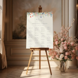 Radiant Wildblomma Alfabetiskt sittningsschema Poster