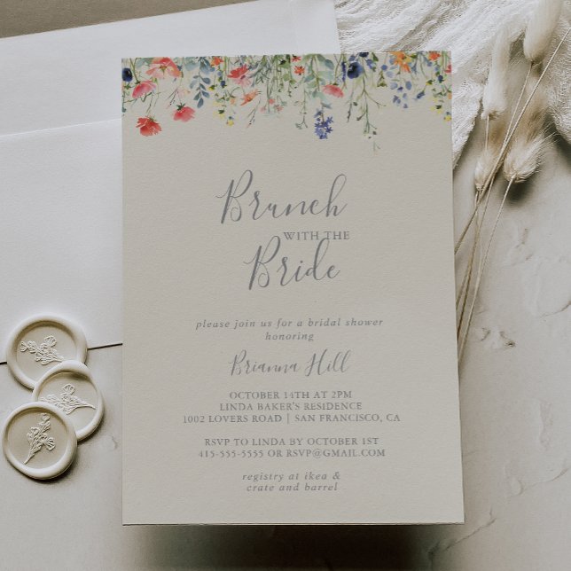 Radiant WildblommBrunch med Bride Shower Inbjudningar (Skapare uppladdad)
