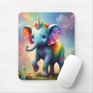 Radiant Wonders: The Rainbow Baby Unicorn Elephant Musmatta