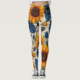 Radianta solrosblommor: Förbräcka vibrancy med vår Leggings