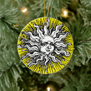 Radiate Elegance: Vintage Sol Julgransprydnad Keramik