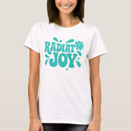 Radiate Joy Retro Groovy Lettering T Shirt