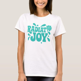 Radiate Joy Retro Groovy Lettering T Shirt