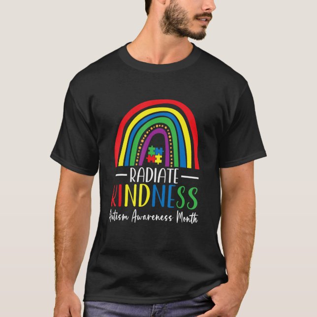 Radiate Kindness Autism Awareness T Shirt (Framsida)