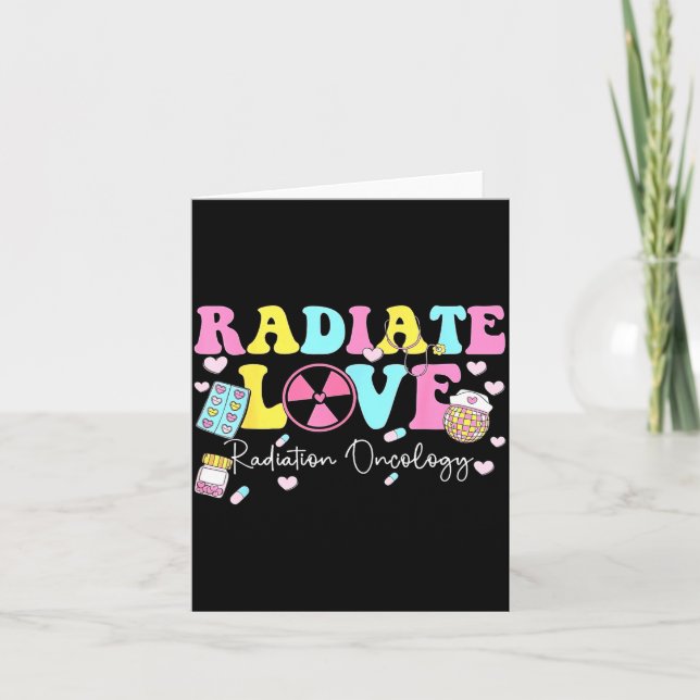 Radiate Love Radiation Oncology Valentine's Day Ra Kort (Framsida)