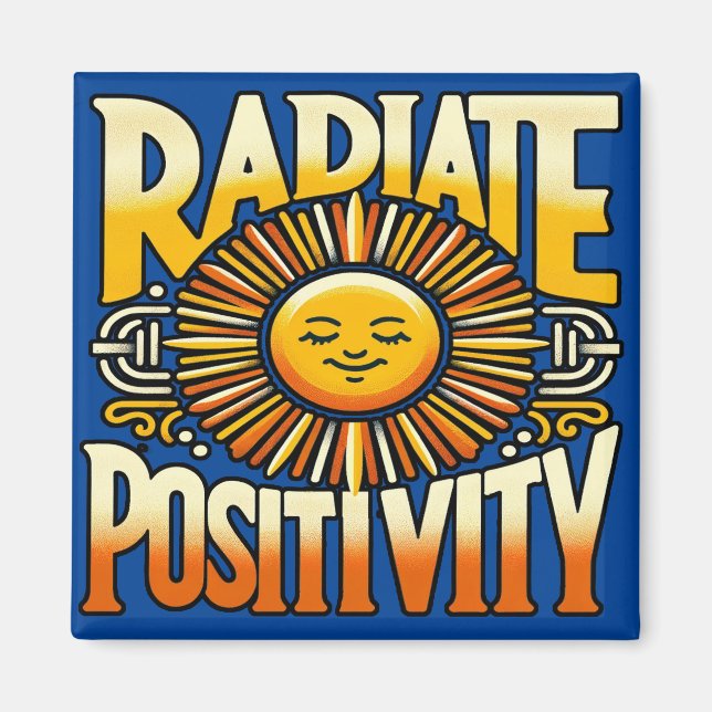 Radiate Positivity Smiling Sol Magnet (Framsidan)