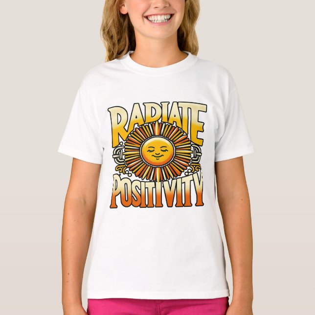 Radiate Positivity Smiling Sol T Shirt (Framsida)