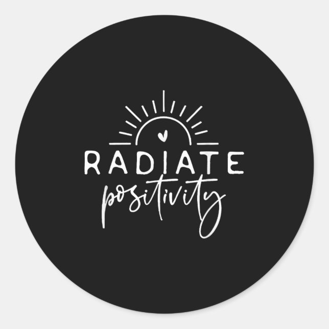 Radiate Sitivity  Runt Klistermärke (Framsida)