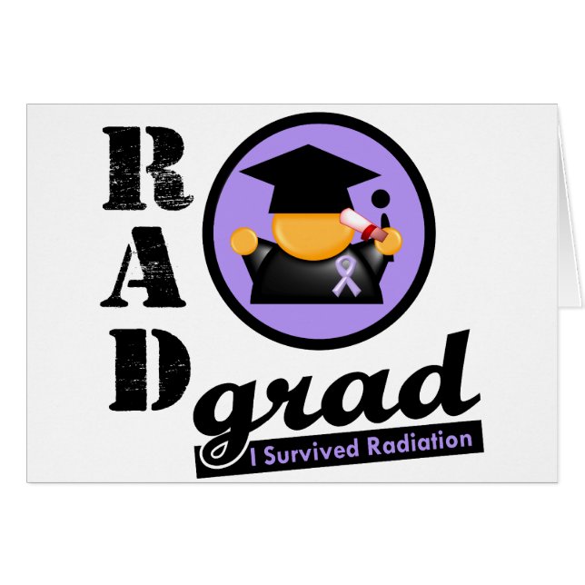 Radiation Grad GENERAL CANCER Hälsningskort (Framsidan Horizontal)