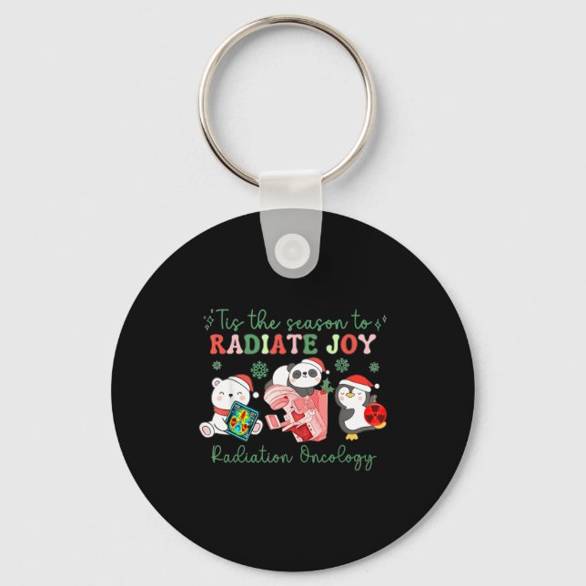 Radiation Therapy Christmas Radiation Therapy Radi Nyckelring (Framsida)