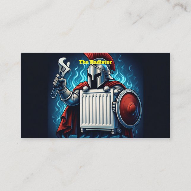 Radiator Specialist Plumber Business Card  Visitkort (Framsida)