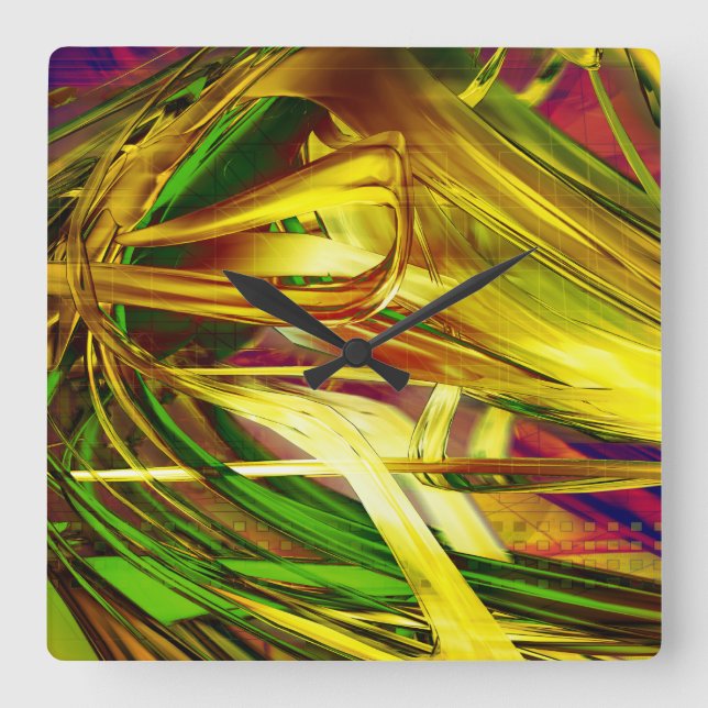 Radical Art 21 Wall Clock Fyrkantig Klocka (Framsida)