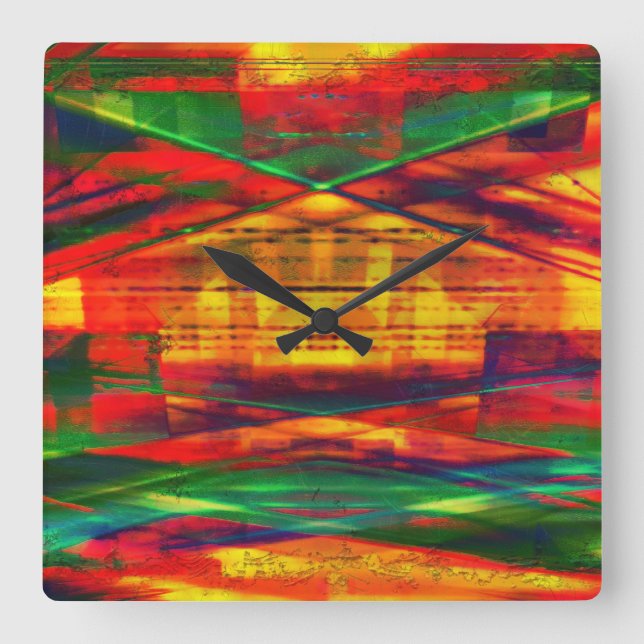 Radical Art 27 Wall Clock Fyrkantig Klocka (Framsida)