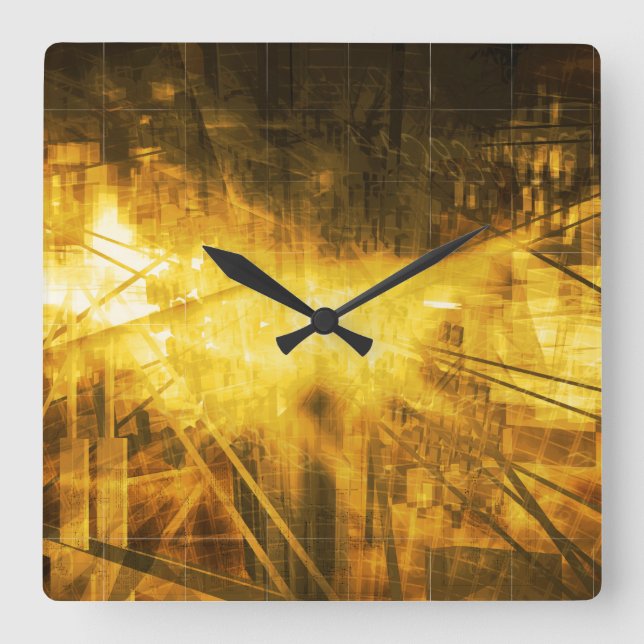 Radical Art 32 Wall Clock Fyrkantig Klocka (Framsida)