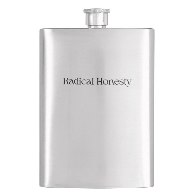 Radical Honesty Rostfritt Stål Flask Fickplunta (Framsidan)