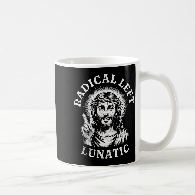 Radical Left Lunatic Jesus  Kaffemugg (Höger)